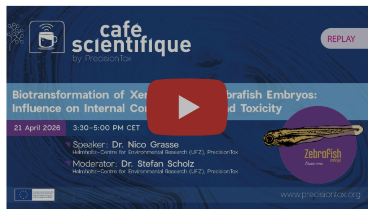 Café scientifique REPLAY: Biotransformation of Xenobiotics in Zebrafish Embryos: Influence on Internal Concentrations and Toxicity 